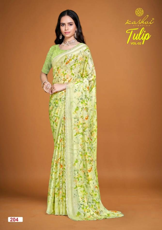 Tulip Vol 02 By Kashvi Rimzim Printed Daily Wear Sarees Wholesale Price in Surat